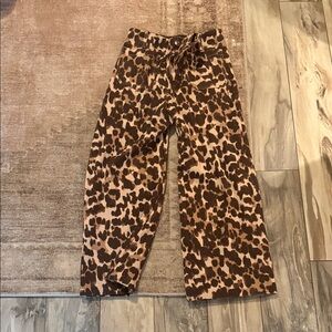 Anthropologie leopard print pants